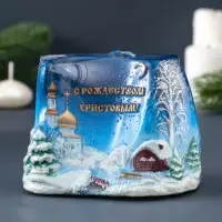 Свеча декоративная &laquo;С Рождеством Христовым!&raquo;, 5.5&times;11&times;8 см