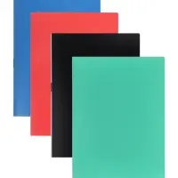 Папка А4, 80 прозрачных файлов, 400 мкм, МИКС