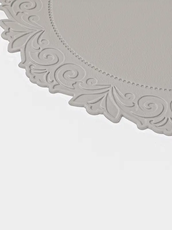 Набор салфеток сервировочных на стол Доляна, 2 шт., 38&times;38 см, серый