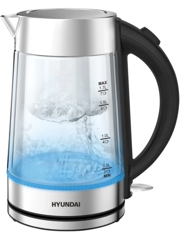 Чайник HYK-G7405 1.7л. 2200Вт черный (стекло)