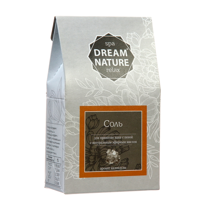 Соль для ванн с пеной Dream Nature календула, 500 г Соль для ванн с пеной Dream Nature календула, 500 г
