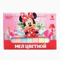 Мелки цветные школьные 9 шт. «Минни Маус»