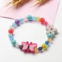 Браслет детский &laquo;Выбражулька. Бабочка с цветочком&raquo;, d=5 см, МИКС