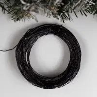 Гирлянда &laquo;Нить&raquo; 20 м, роса, IP20, чёрная нить, 200 LED, свечение белое, 12 В