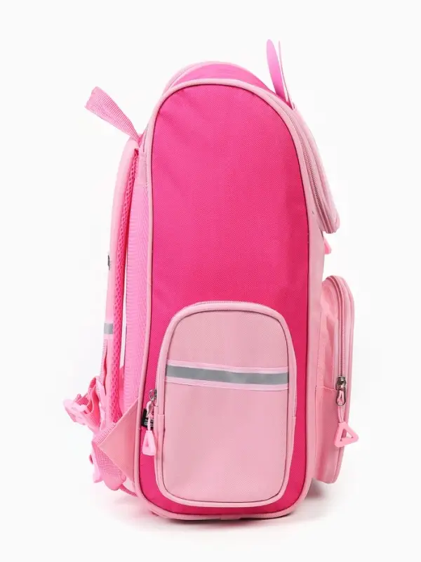 Рюкзак школьный, с эргономичной спинкой квадратный &laquo;Мишка&raquo;