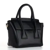 Сумка женская мессенджер на магните, 35&times;15&times;23 см, чёрная