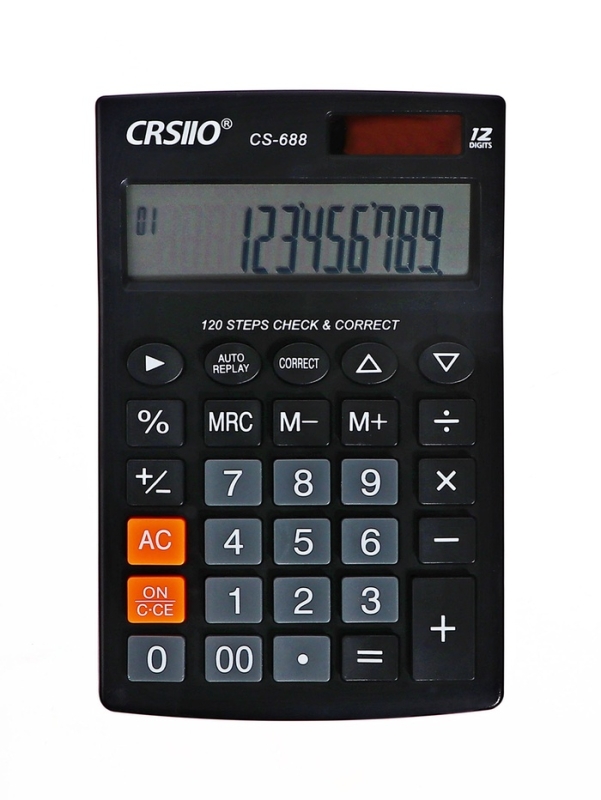 Калькулятор настольный 12-разрядный CT-388, черный Калькулятор настольный 12-разрядный CT-388, черный