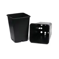 Горшок для рассады, 7 л, 21&times;21&times;27.5 см, чёрный