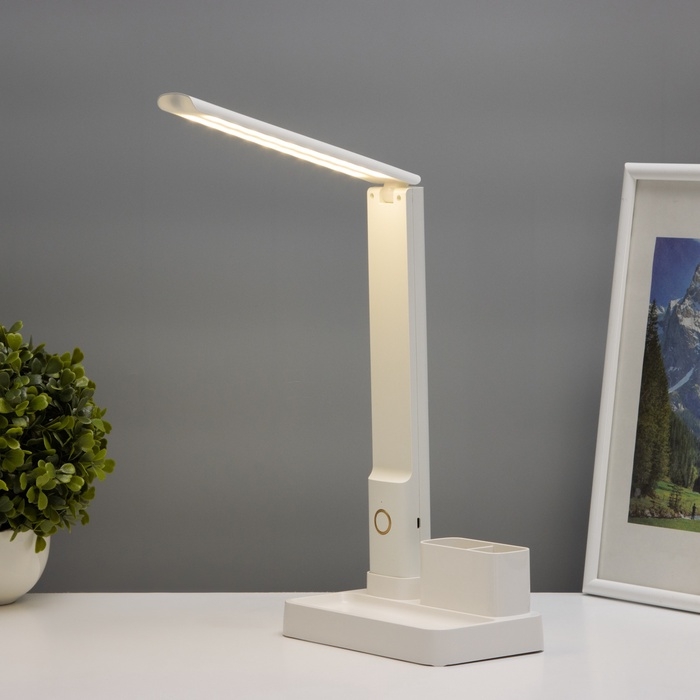 Лампа настольная Лампа настольная "Отличник" 5Вт LED 2700-6500К USB 1200mAh диммер 16х10х30см