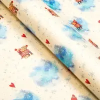 Бумага упаковочная, крафт «Парочка», 70×100 см, 1 лист