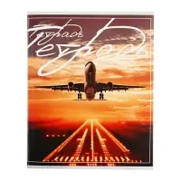 Тетрадь 48 листов в клетку Calligrata «Самолеты», обложка мелованный картон, блок №2, белизна 75% (серые листы), МИКС