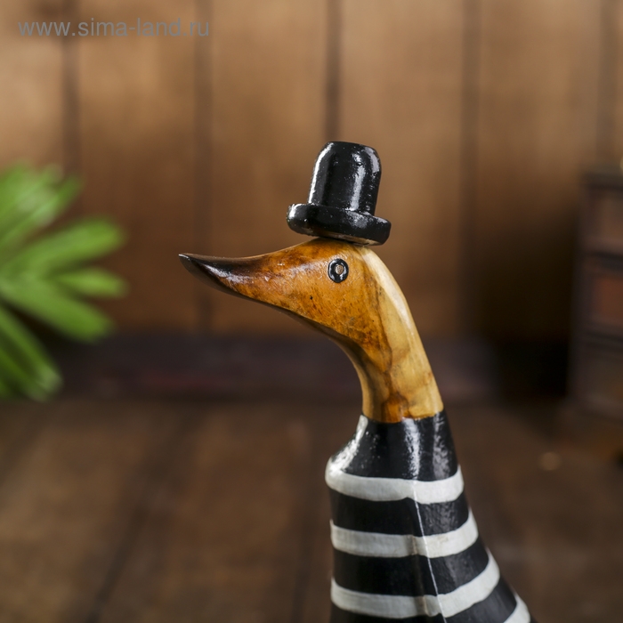 Сувенир Сувенир "Утка Матрос в тельняшке" дерево 13х9х27 см