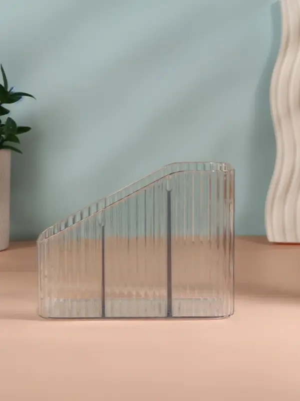 Органайзер для хранения CRISTAL, 3 секции, 14.5&times;8.5&times;12 см, прозрачный