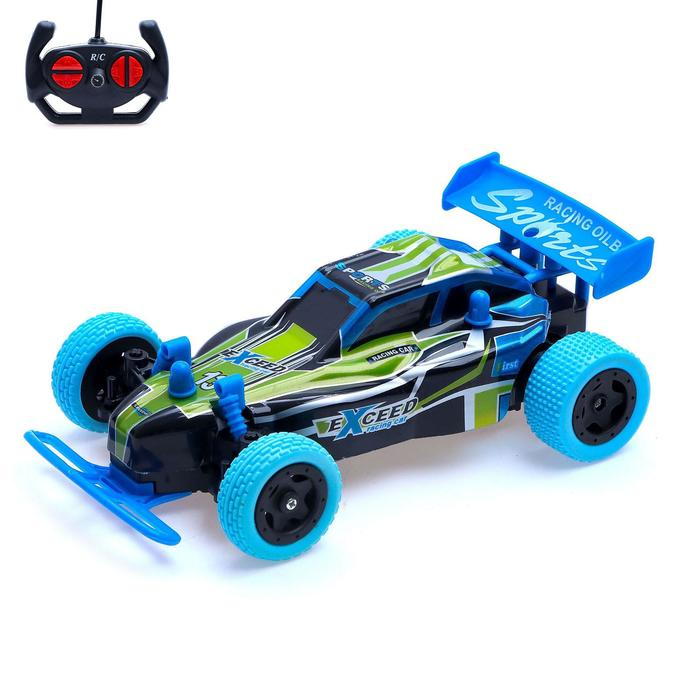 Машина радиоуправляемая «Багги», работает от аккумулятора, цвет зелёный Машина радиоуправляемая «Багги», работает от аккумулятора, цвет зелёный