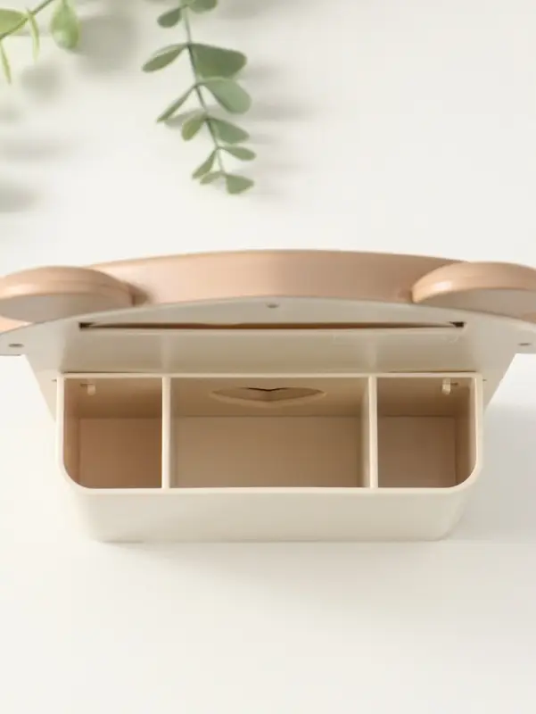 Фоторамка пластик карандашница 10х15 см "Домик с ушками мишки" бело-бежевый 4,8х16,7х20 см   1096452