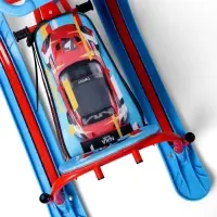 Снегокат &laquo;Twiny 2+&raquo; Sportcar, со спинкой, с родительской ручкой, синий, красный, TW2+/SC Nika Kids