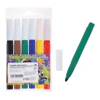 Фломастеры 6 цветов Jambo, вентилируемый колпачок, толстые