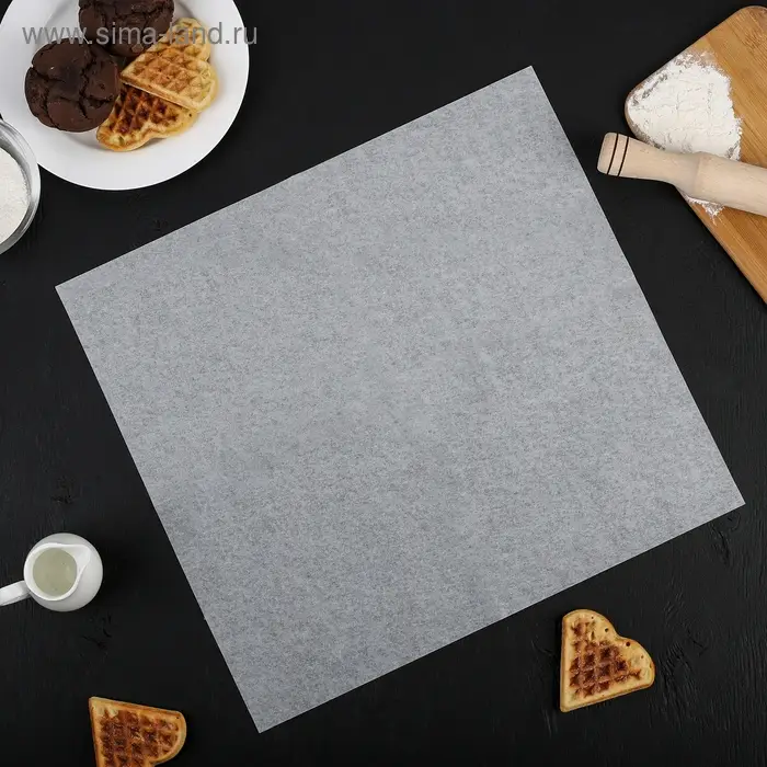 Бумага для выпечки силиконизированная Gurmanoff, 38&times;42 см, пергамент набор 5 листов, белая