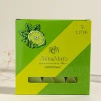 Набор свечей ароматических чайных &laquo;Лайм и мята&raquo;, 9 шт.