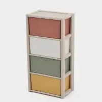 Комод 4-х секционный &laquo;Колорит&raquo;, пластик, 47.5&times;30&times;94 см, МИКС