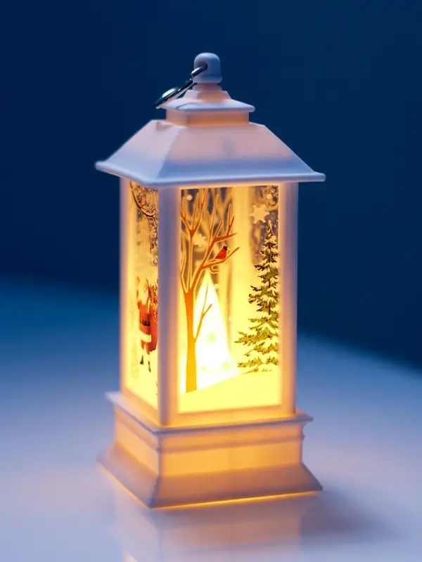 Набор светодиодных фигур, 3 шт, "Новогодние фонари", 13х5.5х5.5 см, от бат.3хAG13, Т/БЕЛЫЙ   1087120