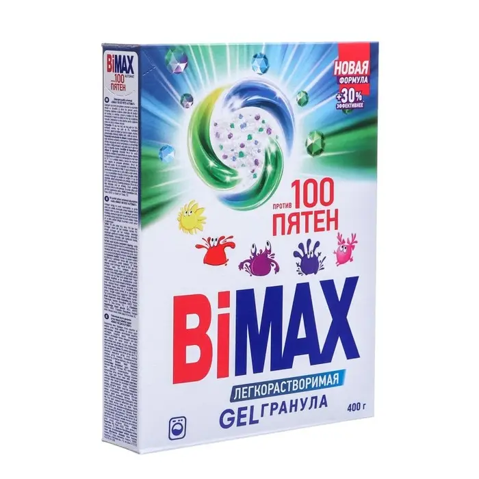 Стиральный порошок BiMax  Стиральный порошок BiMax "100 пятен", автомат, 400 г