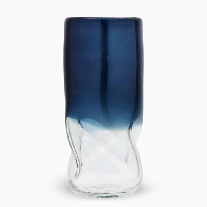 Ваза для цветов «Оушен» из цветного стекла 27×12×12 см