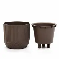 Кашпо со вставкой 1 л d15 см h14 см РАМОНА серый