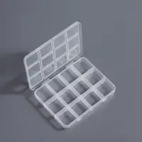 Органайзер для хранения мелочей, 12 ячеек, 11&times;8.5&times;1.5 см, прозрачный