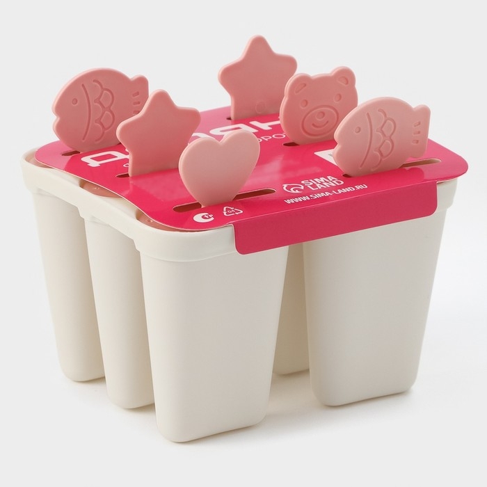 Форма для мороженого Доляна «Нега», 6 ячеек, цвет МИКС Форма для мороженого Доляна «Нега», 6 ячеек, цвет МИКС