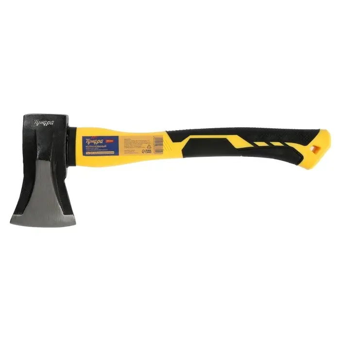 Колун кованый ТУНДРА ПРОФИ, клиновидная форма, фиберглассовое 3К топорище 37 см, 1 кг Колун кованый ТУНДРА ПРОФИ, клиновидная форма, фиберглассовое 3К топорище 37 см, 1 кг