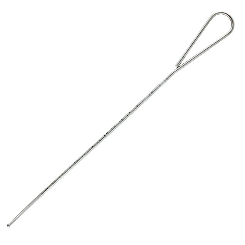 Зонд маточный с делениями, изогнутый, 290 мм, J-20-283