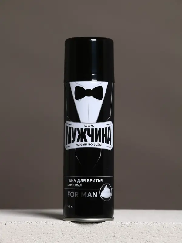 Пена для бритья &laquo;100% мужчина&raquo;, 200 мл, Чистое счастье