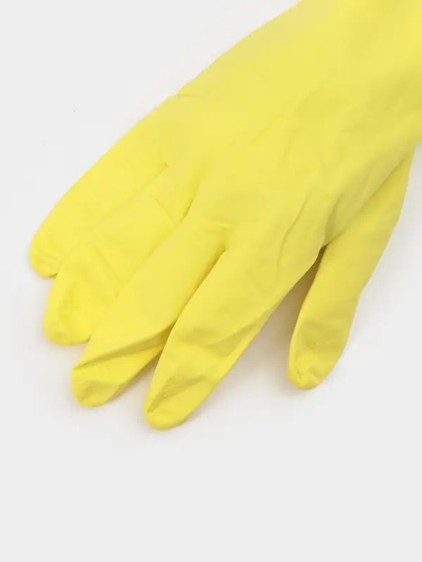Перчатки хозяйственные Доляна, размер S, ХБ напыление, латексные, жёлтые