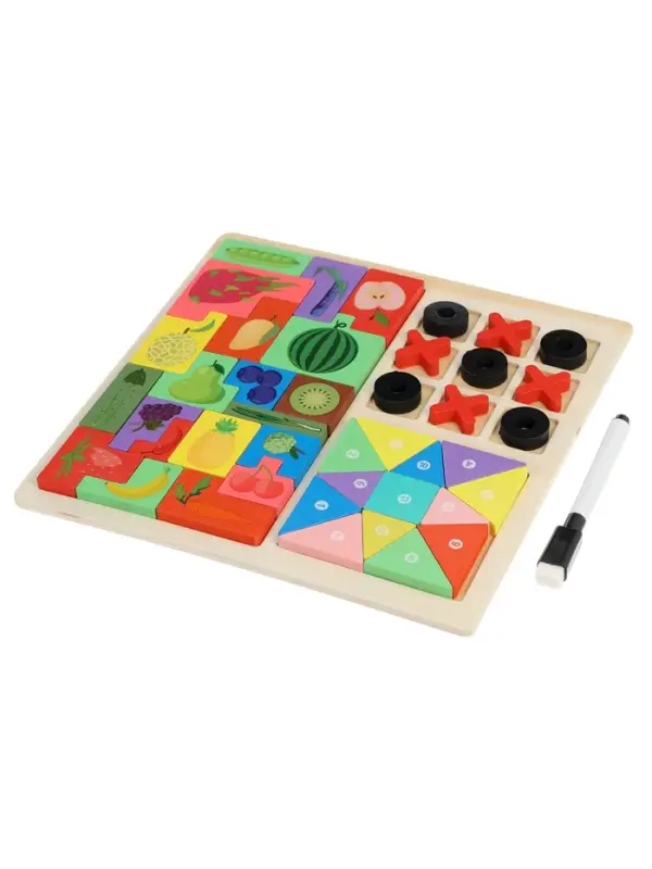 Деревянный  пазл Тетрис 3 в 1