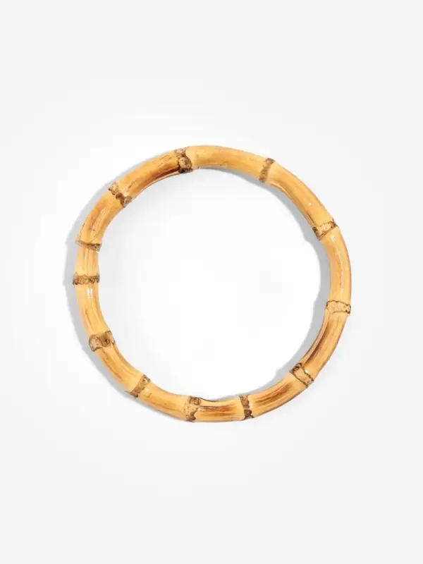 Ручки для сумки, 2 шт., бамбук, d=11.5/13 см, толщина 0.8 см