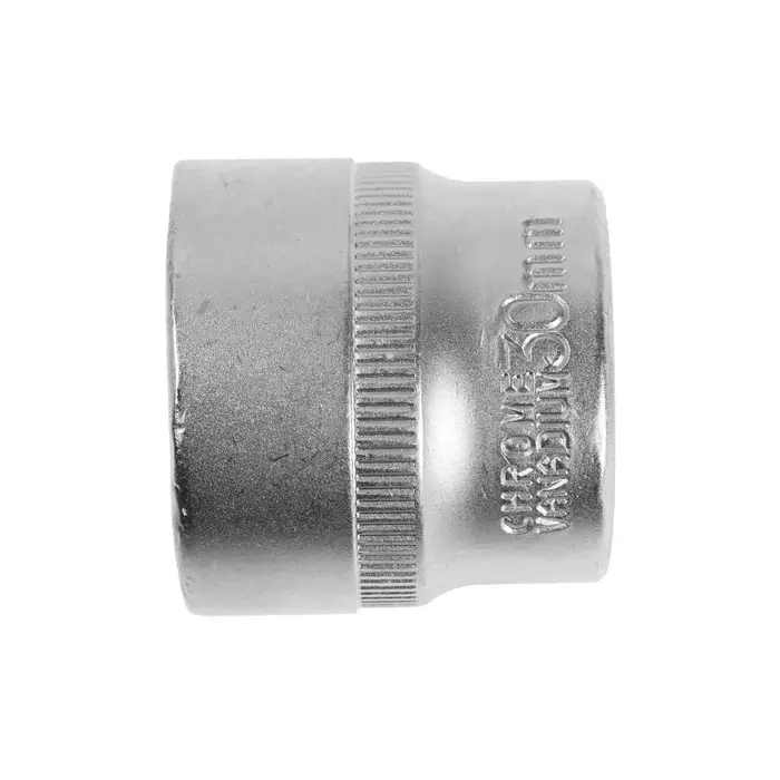 Головка торцевая шестигранная ТУНДРА, под квадрат 1/2", 30 мм, CrV