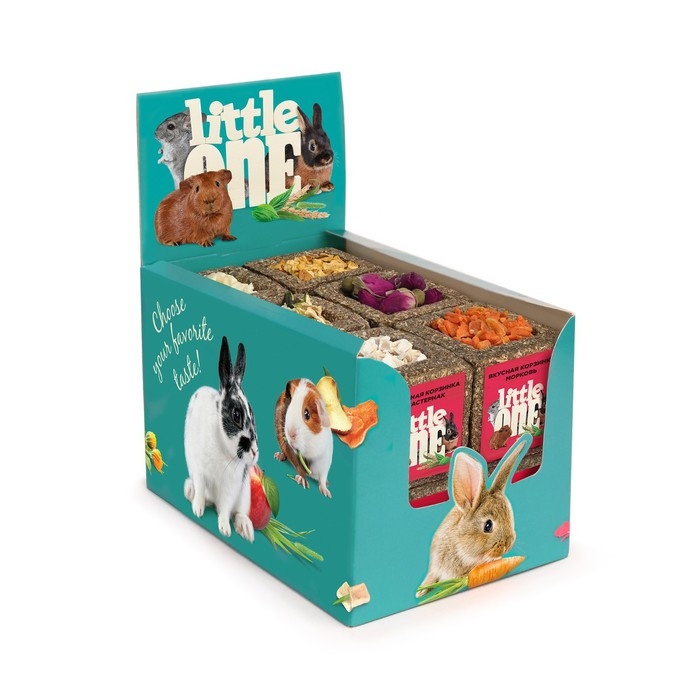 Лакомство Little One  Лакомство Little One "Корзинка из луговых трав" с наполнением, ассорти, 65 г