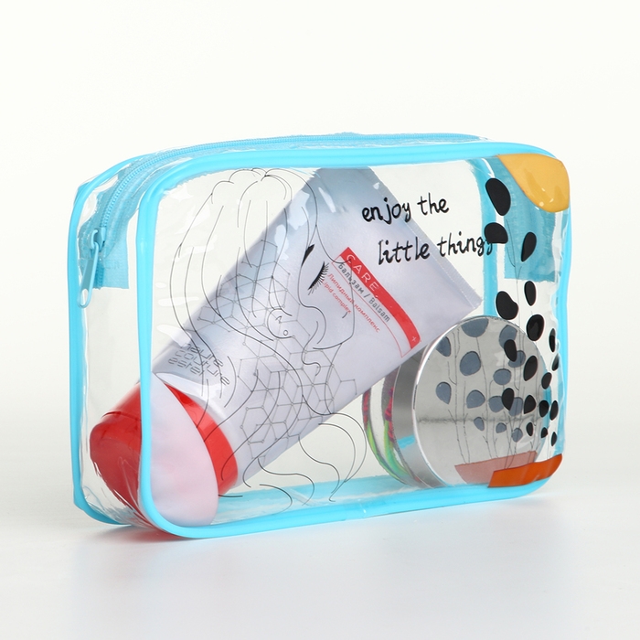 Косметичка на молнии, цвет голубой Косметичка на молнии, цвет голубой