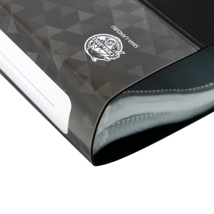 Папка с 100 вкладышами А4, 700 мкм, Calligrata, карман на корешке, чёрная Папка с 100 вкладышами А4, 700 мкм, Calligrata, карман на корешке, чёрная