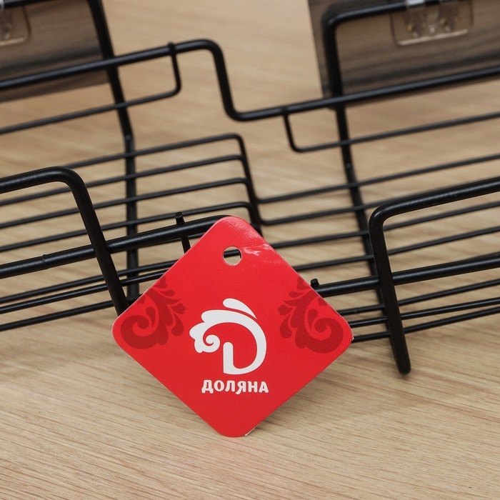 Полка на липучке Доляна, 31×11×6 см, цвет чёрный Полка на липучке Доляна, 31×11×6 см, цвет чёрный