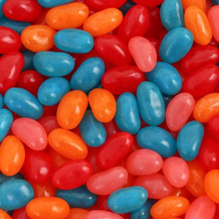 Мармелад жевательный  Мармелад жевательный "Бобы желе" со вкусом персик, черника, клубника, апельсин, 2,5 кг