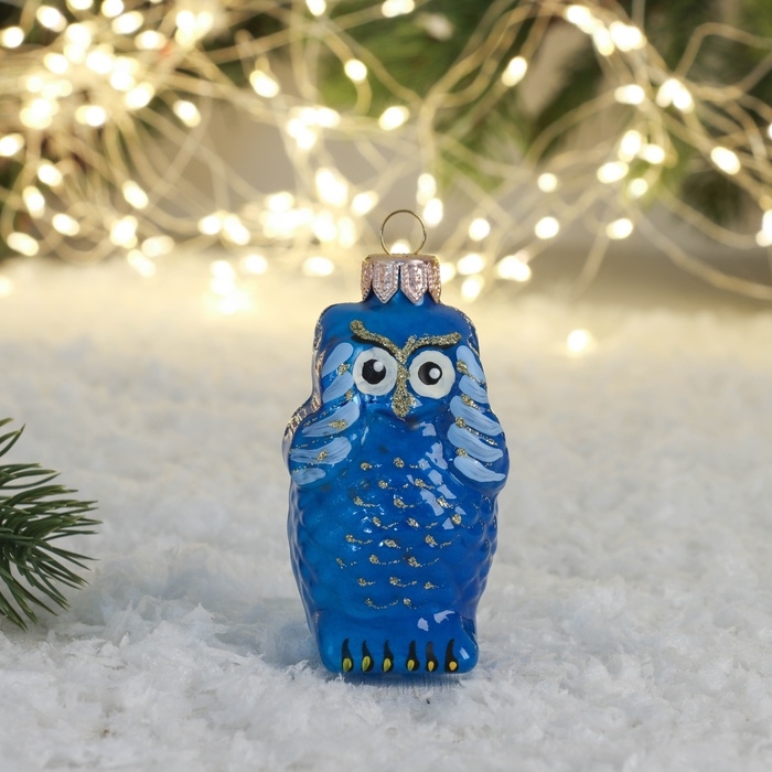 Ёлочная игрушка Ёлочная игрушка "Совенок-ничего не вижу" 8 см