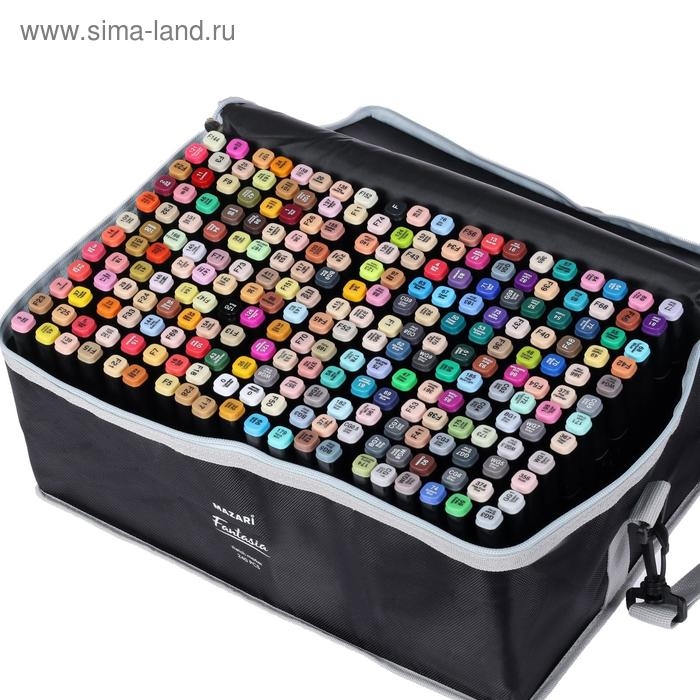 Маркеры для скетчинга двусторонние Mazari Fantasia, 240 цветов, (2 маркера-блендера) Маркеры для скетчинга двусторонние Mazari Fantasia, 240 цветов, (2 маркера-блендера)