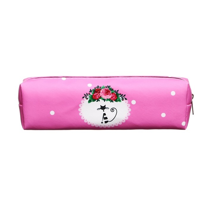 Пенал школьный Пенал школьный "Кошечка", на молнии, розовый