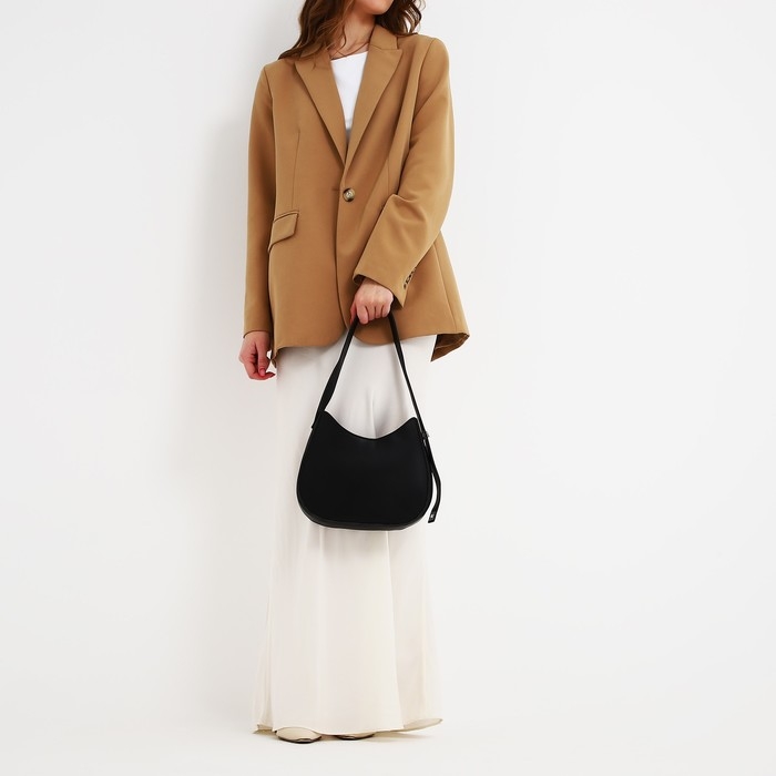 Сумка женская на одно плечо, на молнии, цвет чёрный Сумка женская на одно плечо, на молнии, цвет чёрный