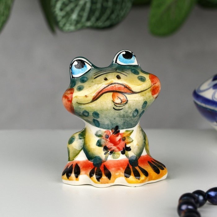 Сувенир «Лягушка Ква», 5 см, цвет гжель Сувенир «Лягушка Ква», 5 см, цвет гжель