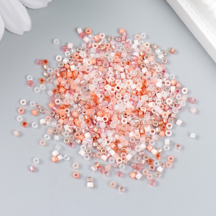Бисер стекло 12/0 Бисер стекло 12/0 "Перламутр. Нежно-розовое ассорти" 10 гр