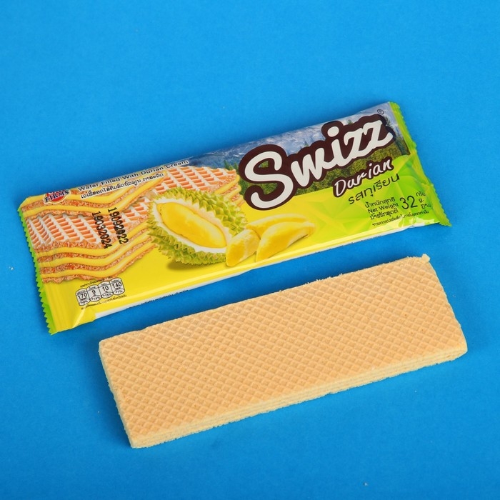 Вафли с кремом со вкусом дуриана Вафли с кремом со вкусом дуриана "Swizz", 32 г