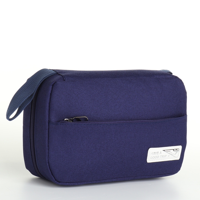 Косметичка на молниях, цвет синий Косметичка на молниях, цвет синий